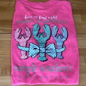 Simply Southern long-sleeve-  Lobster Tee